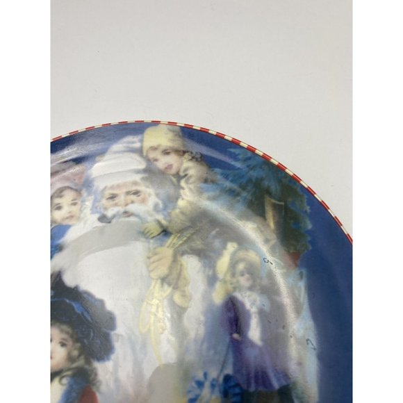 Vintage Christmas Plate Decor Santa and Children Decor Plate Holiday Themed - Picture 7 of 8